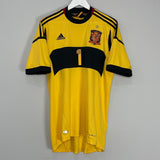 Shop 2012/13 SPAIN CASILLAS #1 GK SHIRT (XL) ADIDAS, classic football shirts, vintage football shirts & retro soccer jerseys at Cult Kits