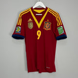Shop 2012/13 SPAIN TORRES #9 CONFEDERATIONS CUP HOME SHIRT (M) ADIDAS, classic football shirts, vintage football shirts & retro soccer jerseys at Cult Kits