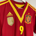 Shop 2012/13 SPAIN TORRES #9 CONFEDERATIONS CUP HOME SHIRT (M) ADIDAS, classic football shirts, vintage football shirts & retro soccer jerseys at Cult Kits