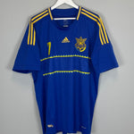 Shop 2012/13 UKRAINE SHEVCHENKO #7 AWAY SHIRT (XXL) ADIDAS, classic football shirts, vintage football shirts & retro soccer jerseys at Cult Kits