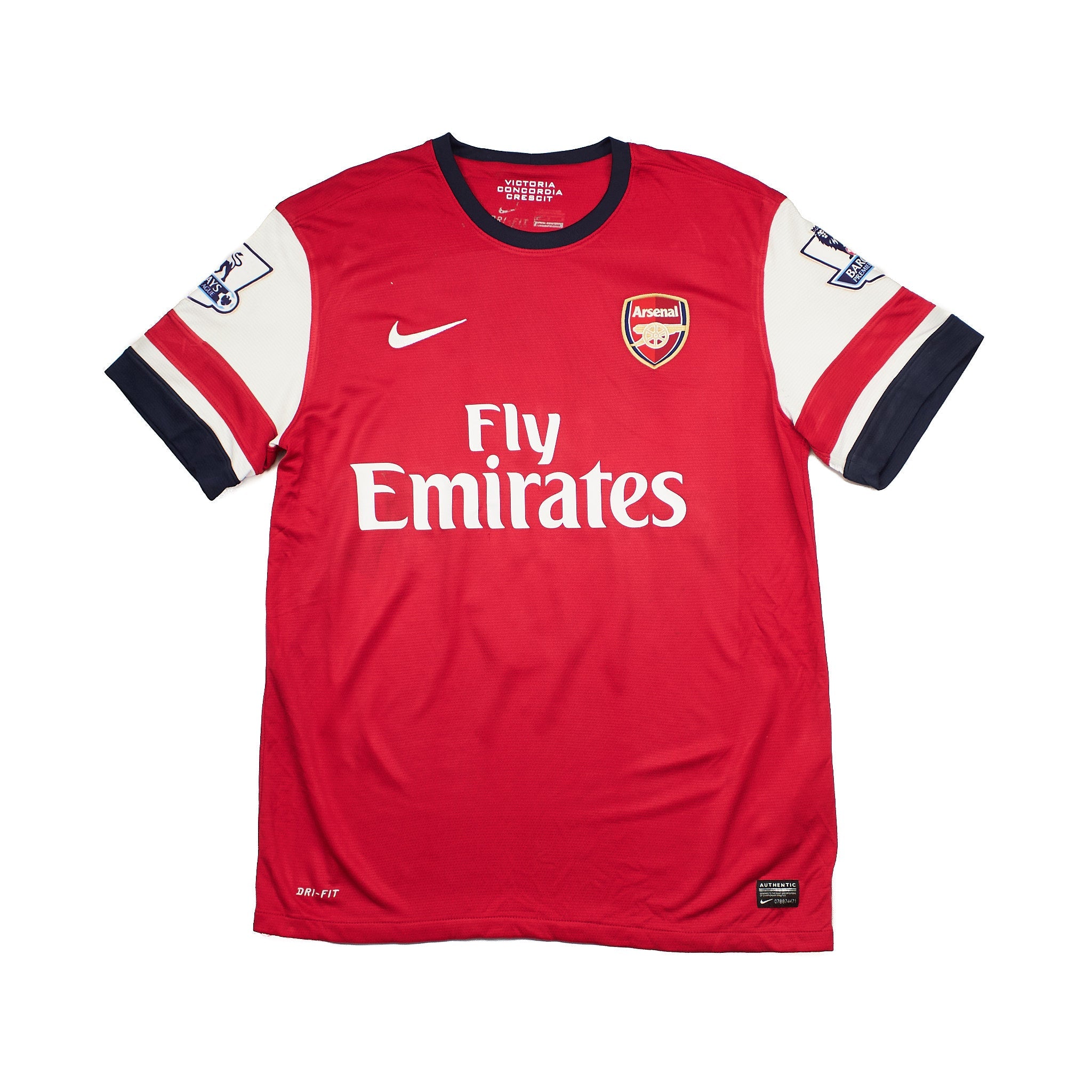 Buy 2012/14 Arsenal Arteta 8 Home Shirt (M) Nike ~ Free worldwide shipping ~ Authentic Vintage Football Shirts from Cult Kits
