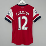 Shop 2012/14 ARSENAL GIROUD #12 *PLAYER ISSUE* HOME SHIRT (M) NIKE, classic football shirts, vintage football shirts & retro soccer jerseys at Cult Kits