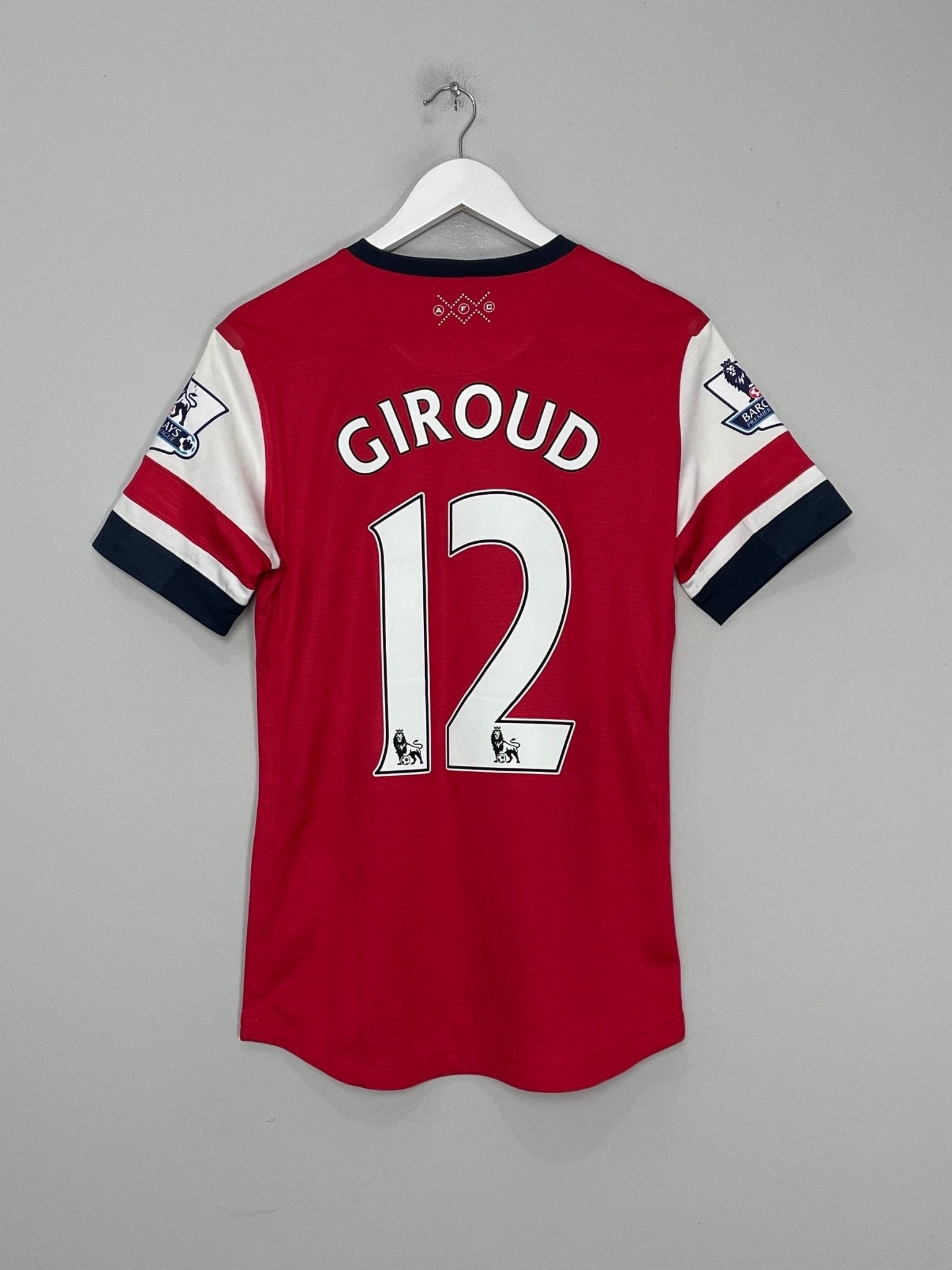 Shop 2012/14 ARSENAL GIROUD #12 *PLAYER ISSUE* HOME SHIRT (M) NIKE, classic football shirts, vintage football shirts & retro soccer jerseys at Cult Kits
