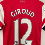 Shop 2012/14 ARSENAL GIROUD #12 *PLAYER ISSUE* HOME SHIRT (M) NIKE, classic football shirts, vintage football shirts & retro soccer jerseys at Cult Kits