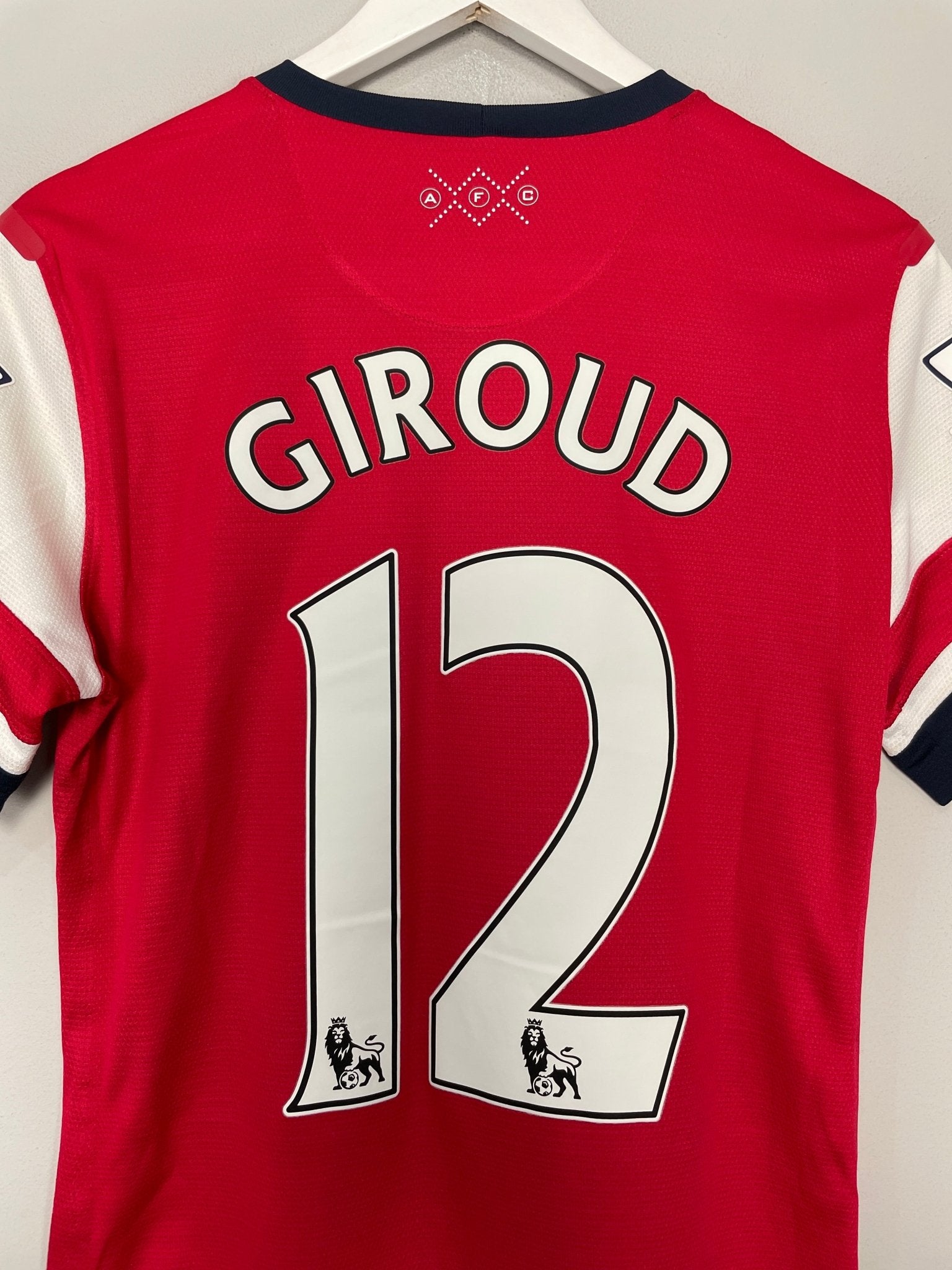 Shop 2012/14 ARSENAL GIROUD #12 *PLAYER ISSUE* HOME SHIRT (M) NIKE, classic football shirts, vintage football shirts & retro soccer jerseys at Cult Kits