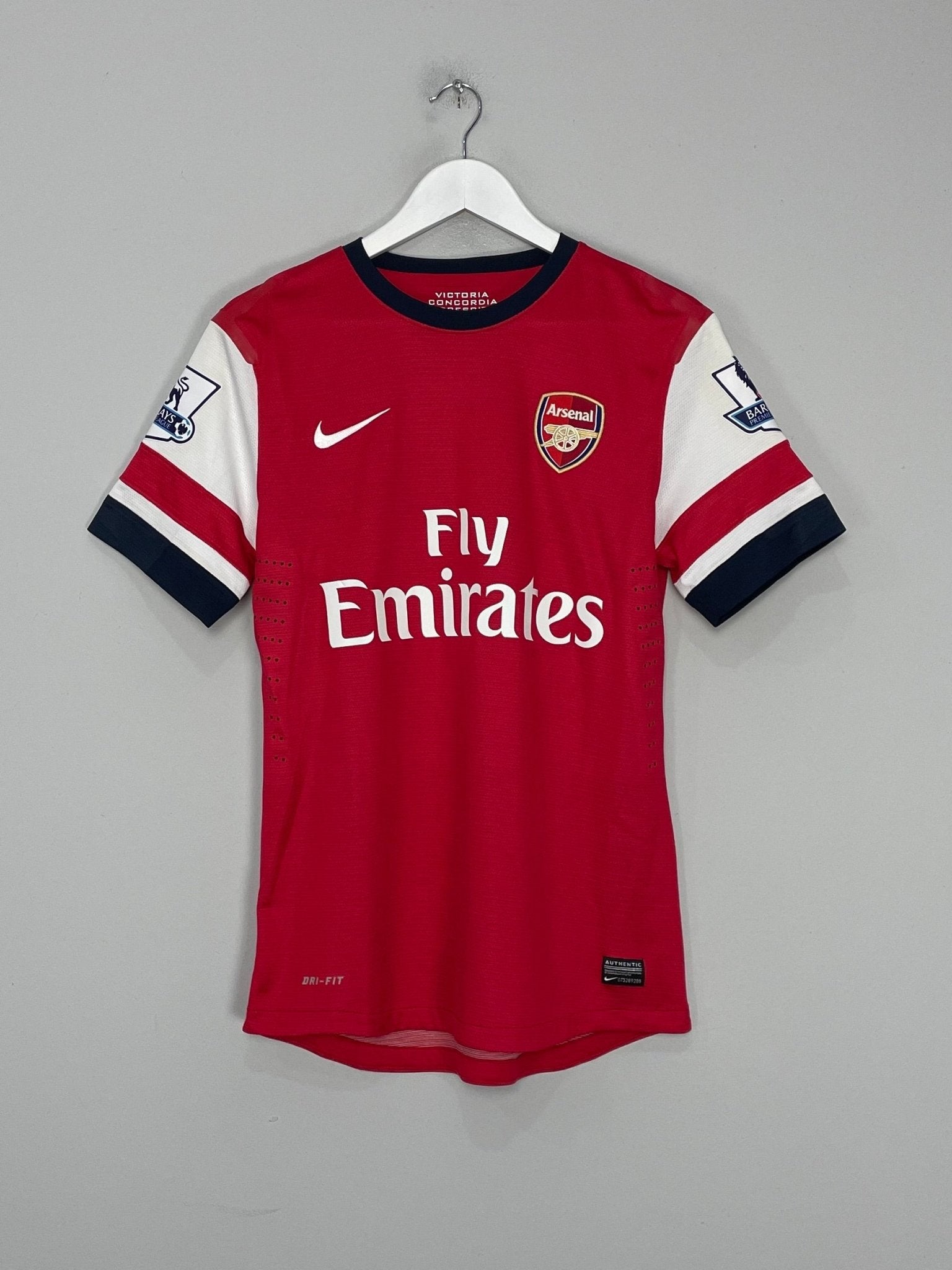 Shop 2012/14 ARSENAL GIROUD #12 *PLAYER ISSUE* HOME SHIRT (M) NIKE, classic football shirts, vintage football shirts & retro soccer jerseys at Cult Kits