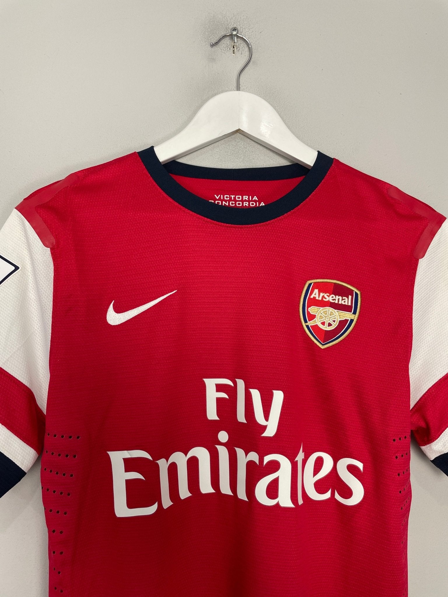 Shop 2012/14 ARSENAL GIROUD #12 *PLAYER ISSUE* HOME SHIRT (M) NIKE, classic football shirts, vintage football shirts & retro soccer jerseys at Cult Kits