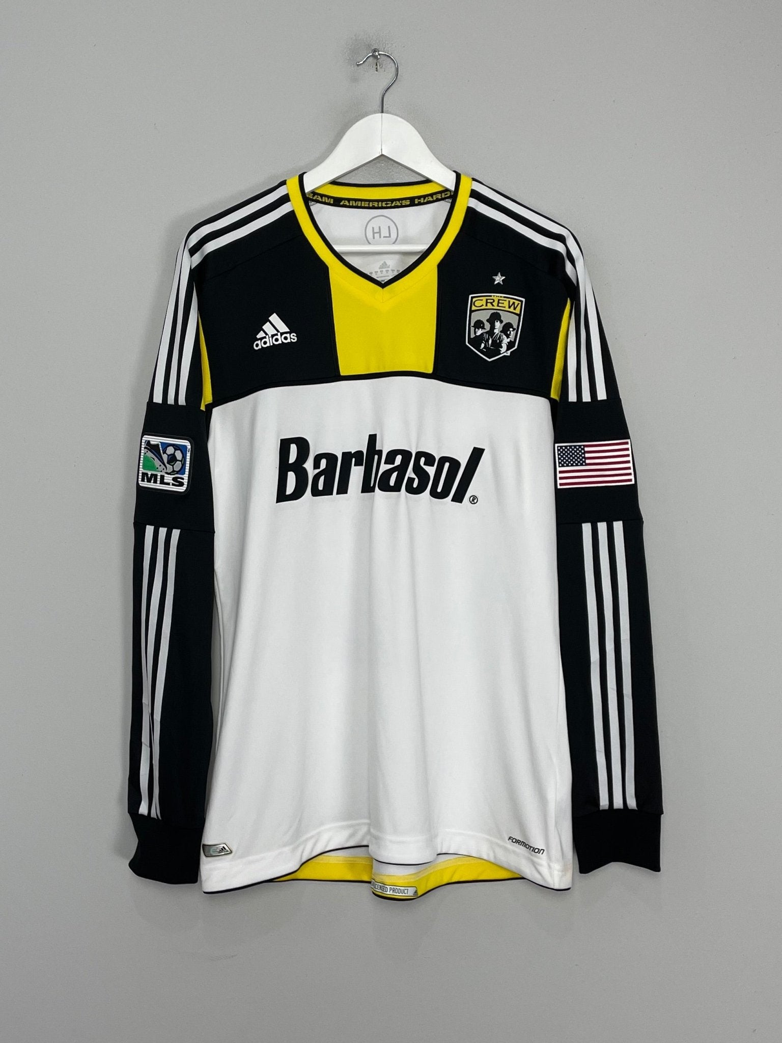 Shop 2012/14 COLOMBUS CREW *PLAYER ISSUE* L/S HOME SHIRT (XL) ADIDAS, classic football shirts, vintage football shirts & retro soccer jerseys at Cult Kits