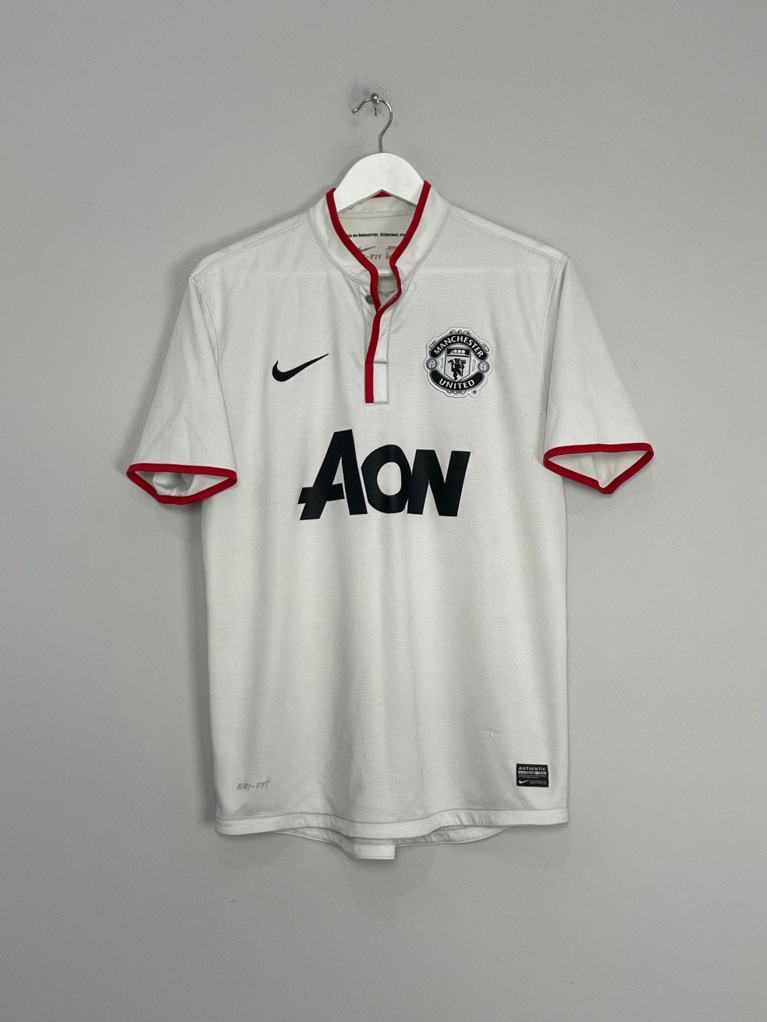 Shop 2012/14 MANCHESTER UNITED AWAY SHIRT (M) NIKE, classic football shirts, vintage football shirts & retro soccer jerseys at Cult Kits