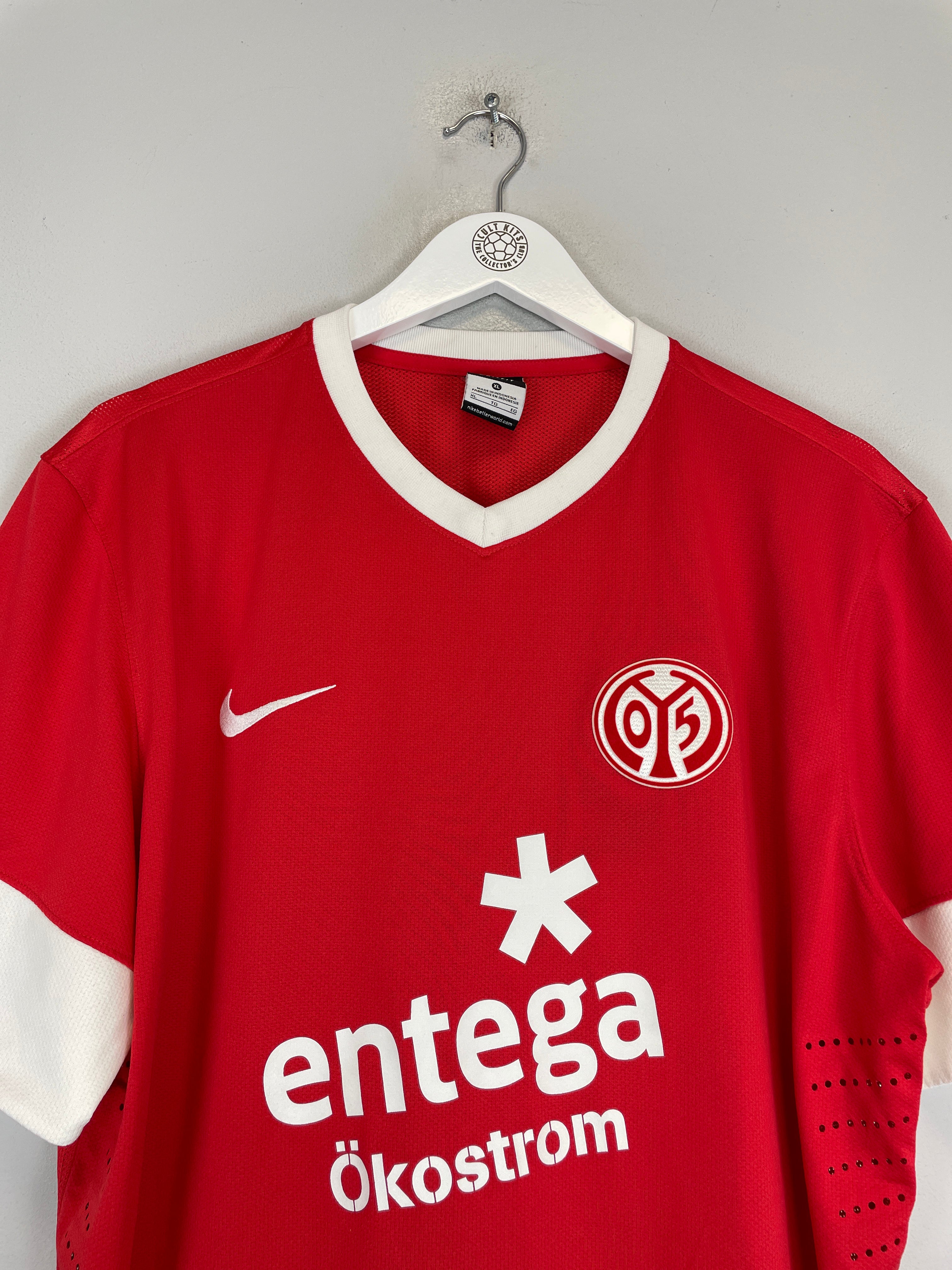 2012/13 FSV MAINZ HOME SHIRT (XL) NIKE RED WHITE ENTEGA