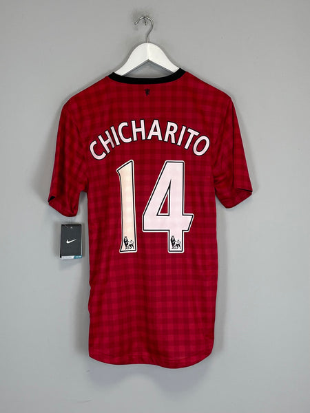 2012/13 MANCHESTER UNITED CHICHARITO #14 *BNWT* HOME SHIRT (S