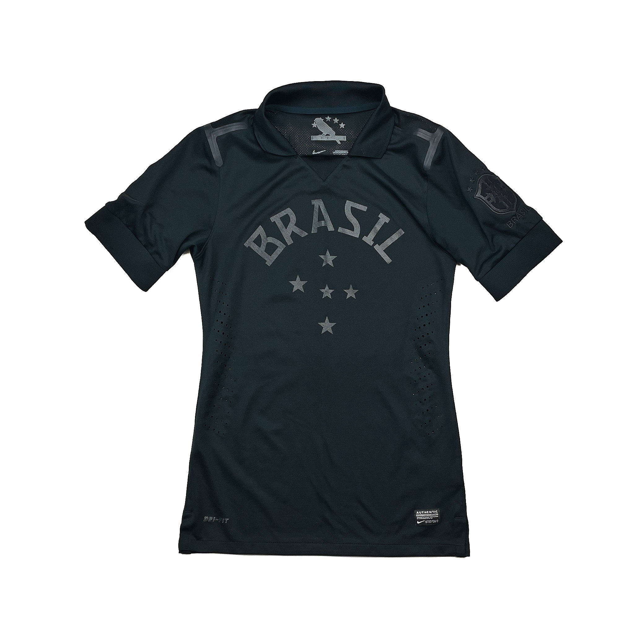 Buy 2013 Brazil 'Blackout' Authentic Third Shirt (S) Nike ~ Free worldwide shipping available ~ Authentic Vintage Football Shirts from Cult Kits