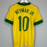 2013 BRAZIL NEYMAR JR 10 HOME SHIRT (M) NIKE - Cult Kits - Medium - Buy Vintage Football Shirts, Authentic Retro Football Shirts For Sale, Classic Football Shirts & Soccer Jersey