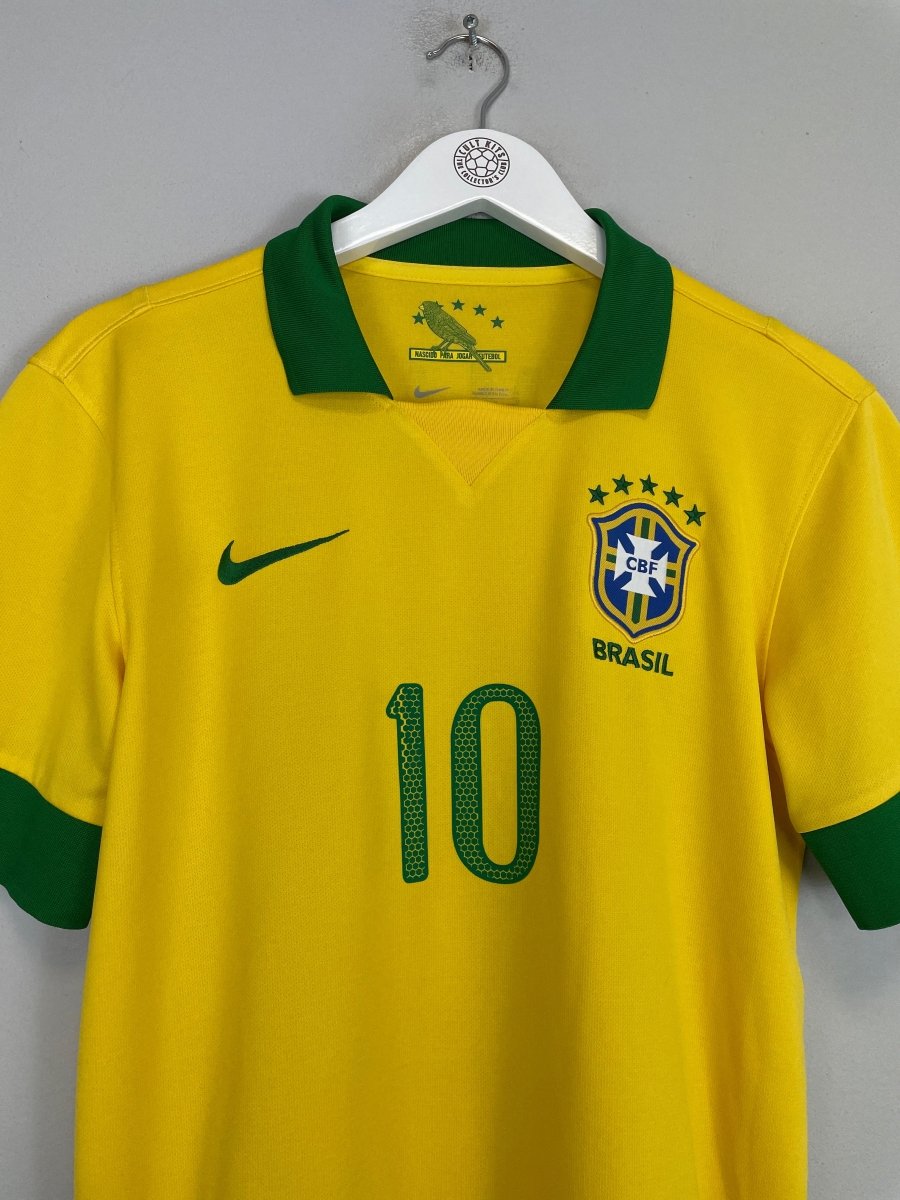 2013 BRAZIL NEYMAR JR 10 HOME SHIRT (M) NIKE - Cult Kits - Medium - Buy Vintage Football Shirts, Authentic Retro Football Shirts For Sale, Classic Football Shirts & Soccer Jersey