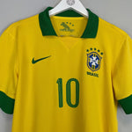 2013 BRAZIL NEYMAR JR 10 HOME SHIRT (M) NIKE - Cult Kits - Medium - Buy Vintage Football Shirts, Authentic Retro Football Shirts For Sale, Classic Football Shirts & Soccer Jersey