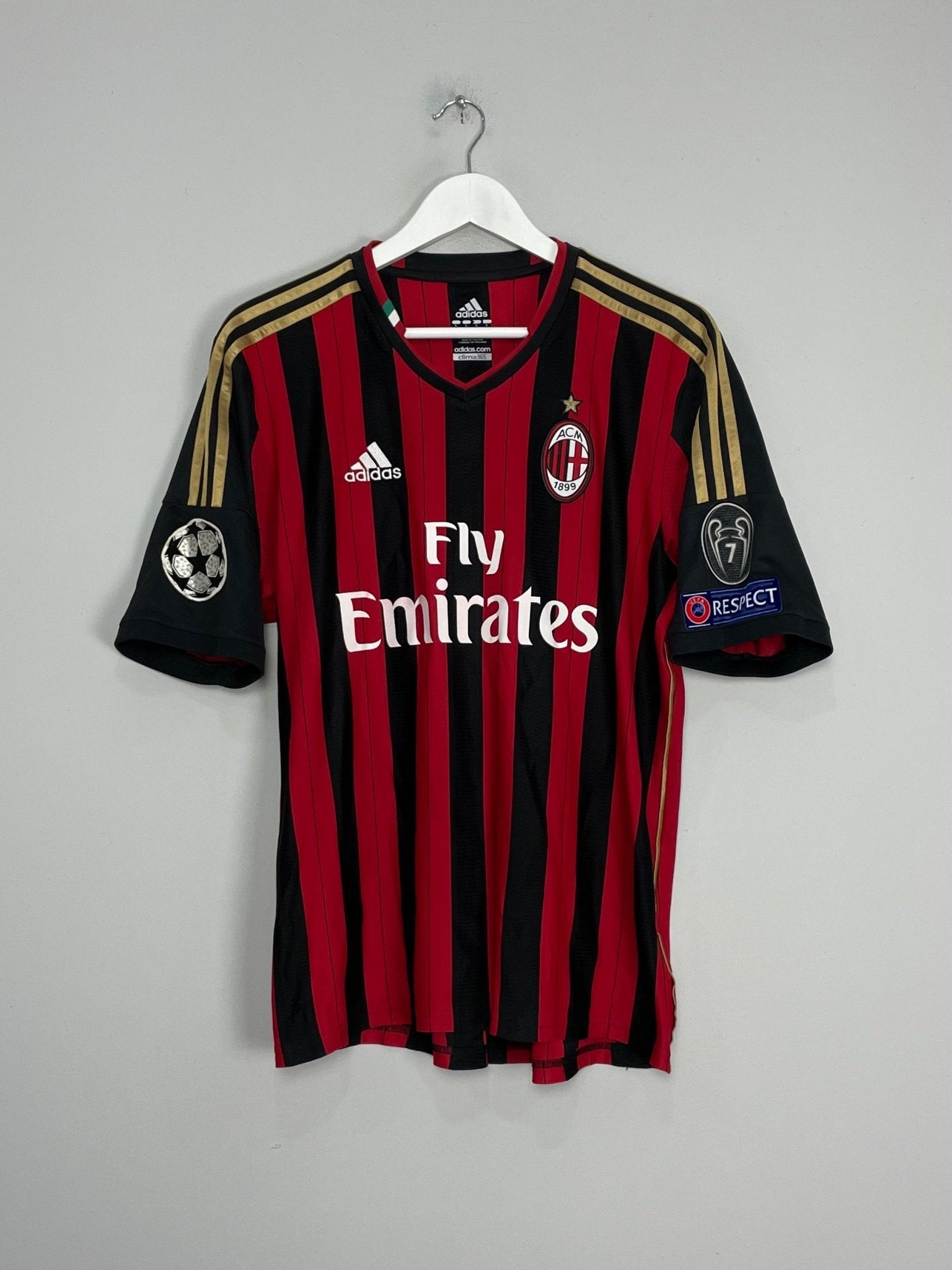 Shop 2013/14 AC MILAN KAKA #22 C/L HOME SHIRT (L) ADIDAS, classic football shirts, vintage football shirts & retro soccer jerseys at Cult Kits