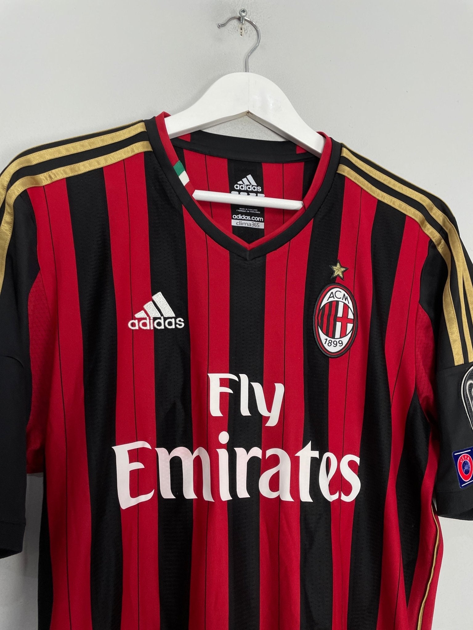 Shop 2013/14 AC MILAN KAKA #22 C/L HOME SHIRT (L) ADIDAS, classic football shirts, vintage football shirts & retro soccer jerseys at Cult Kits