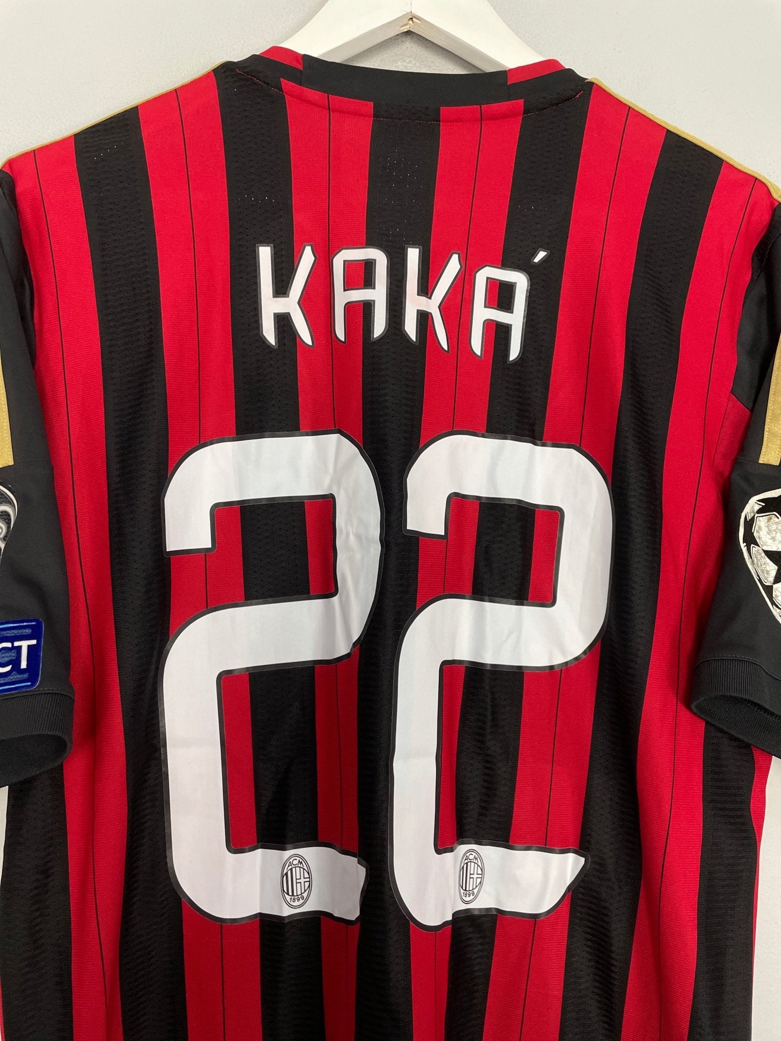 Shop 2013/14 AC MILAN KAKA #22 C/L HOME SHIRT (L) ADIDAS, classic football shirts, vintage football shirts & retro soccer jerseys at Cult Kits