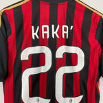 Shop 2013/14 AC MILAN KAKA #22 HOME SHIRT (M) ADIDAS, classic football shirts, vintage football shirts & retro soccer jerseys at Cult Kits