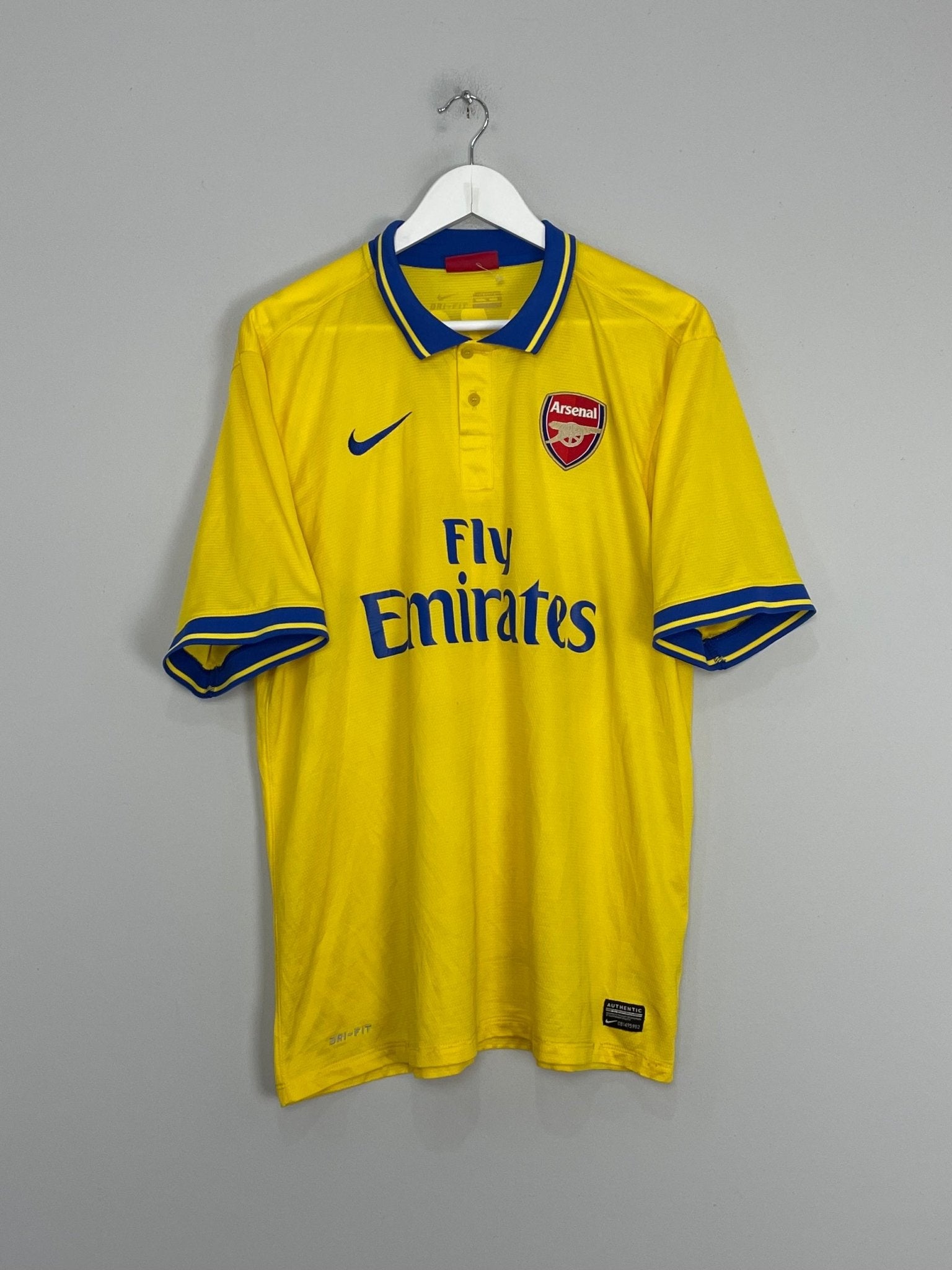 Shop 2013/14 ARSENAL S.CAZORLA #19 AWAY SHIRT (XL) NIKE, classic football shirts, vintage football shirts & retro soccer jerseys at Cult Kits