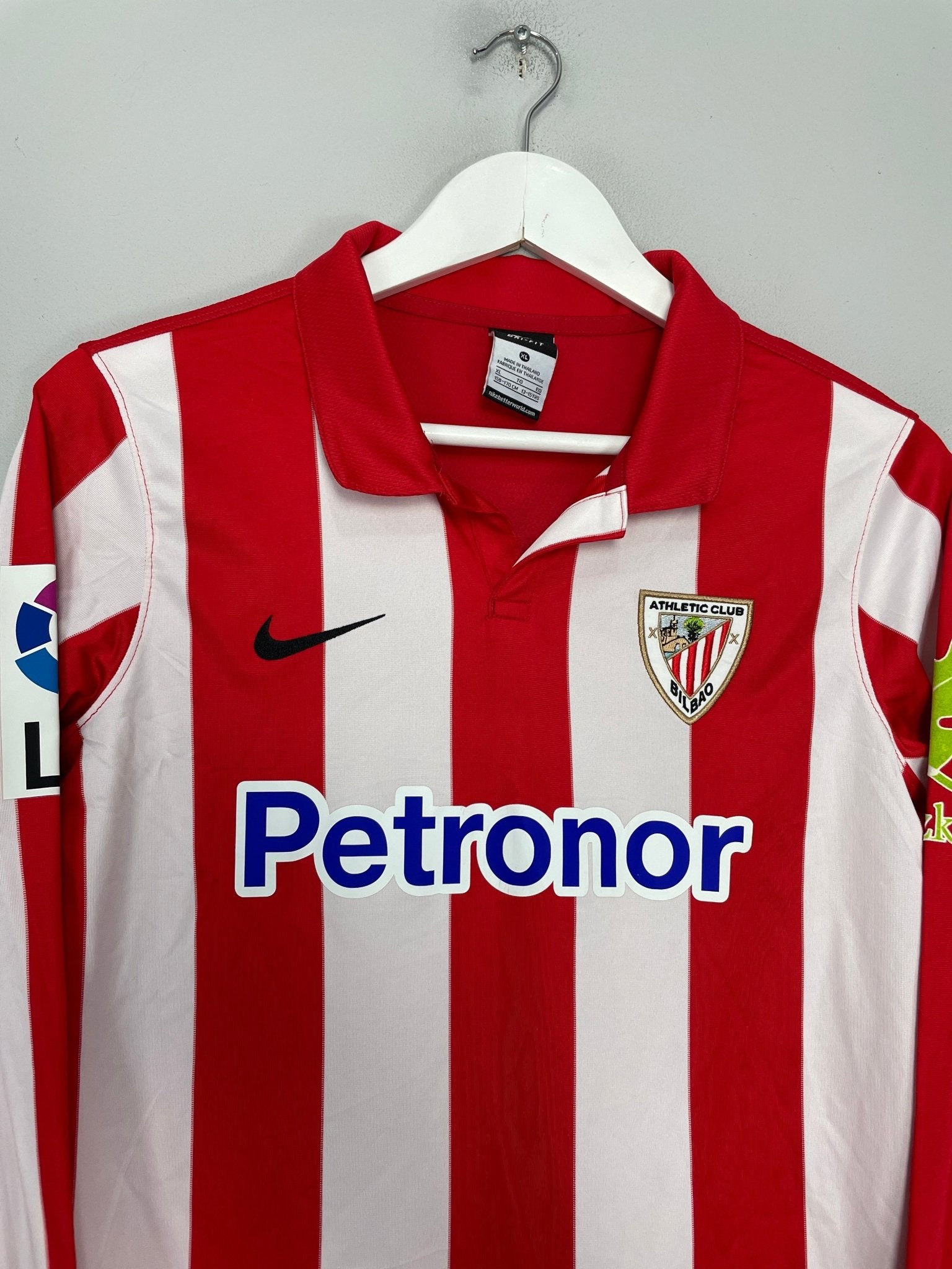 Shop 2013/14 ATHLETIC BILBAO L/S HOME SHIRT (XL.KIDS) NIKE, classic football shirts, vintage football shirts & retro soccer jerseys at Cult Kits