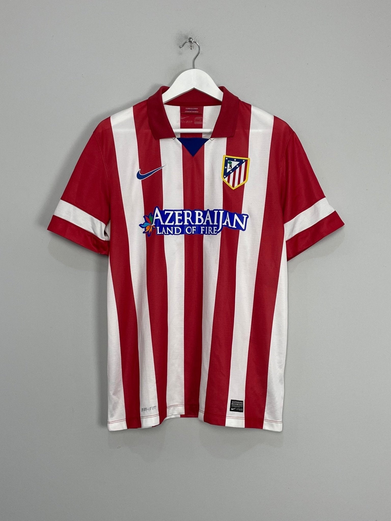 Shop 2013/14 ATLETICO MADRID HOME SHIRT (L) NIKE, classic football shirts, vintage football shirts & retro soccer jerseys at Cult Kits