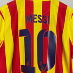 Shop 2013/14 BARCELONA MESSI #10 AWAY SHIRT (L) NIKE, classic football shirts, vintage football shirts & retro soccer jerseys at Cult Kits