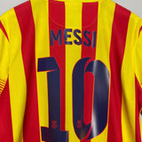 Shop 2013/14 BARCELONA MESSI #10 AWAY SHIRT (L) NIKE, classic football shirts, vintage football shirts & retro soccer jerseys at Cult Kits