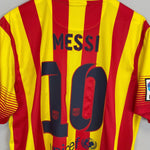 Shop 2013/14 BARCELONA MESSI #10 AWAY SHIRT (L) NIKE, classic football shirts, vintage football shirts & retro soccer jerseys at Cult Kits