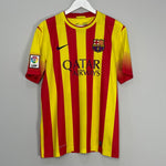 Shop 2013/14 BARCELONA MESSI #10 AWAY SHIRT (L) NIKE, classic football shirts, vintage football shirts & retro soccer jerseys at Cult Kits