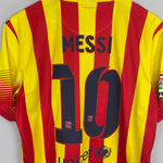 Shop 2013/14 BARCELONA MESSI #10 AWAY SHIRT (L) NIKE, classic football shirts, vintage football shirts & retro soccer jerseys at Cult Kits