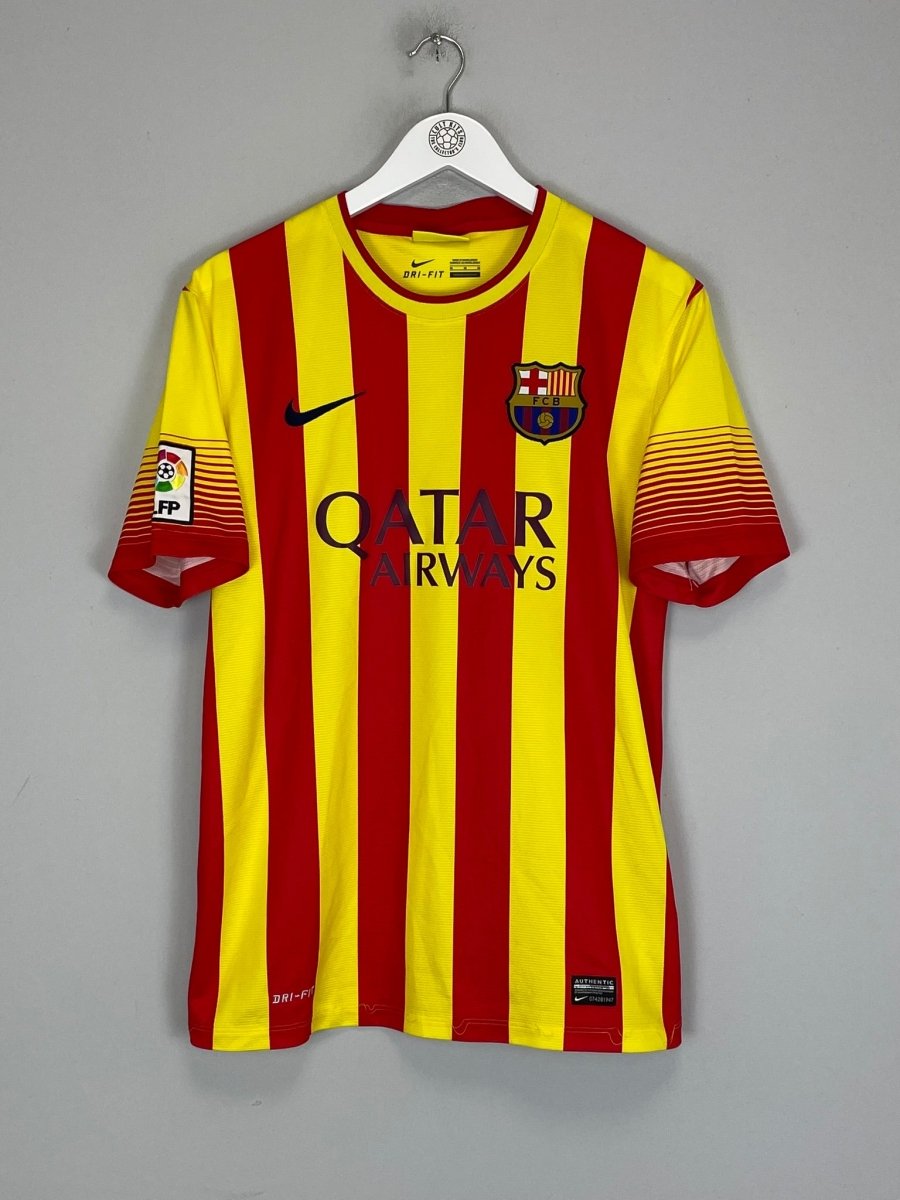 2013/14 BARCELONA MESSI 10 AWAY SHIRT (M) NIKE - Cult Kits - Medium - Buy Vintage Football Shirts, Authentic Retro Football Shirts For Sale, Classic Football Shirts & Soccer Jersey
