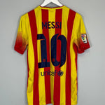 Shop 2013/14 BARCELONA MESSI #10 AWAY SHIRT (S) NIKE, classic football shirts, vintage football shirts & retro soccer jerseys at Cult Kits
