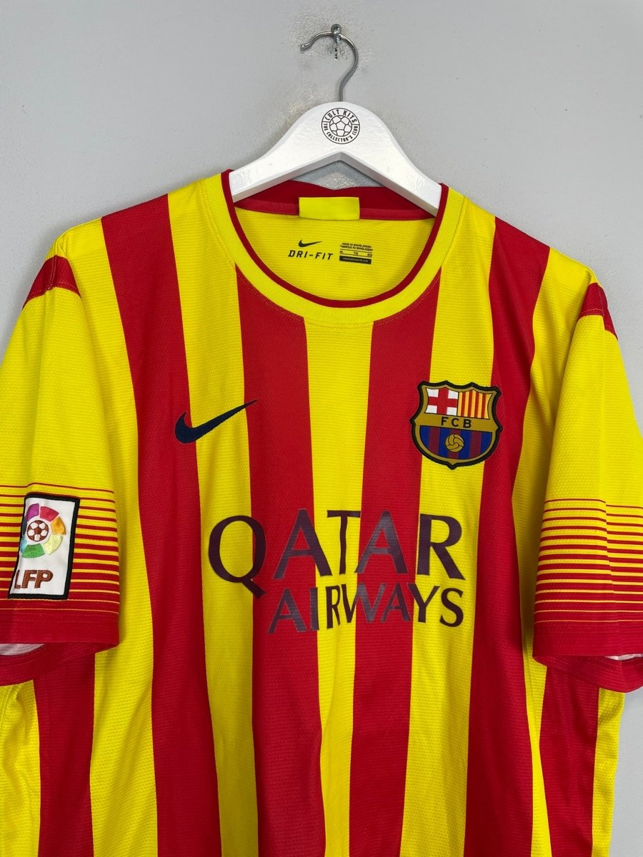 2013/14 BARCELONA MESSI 10 AWAY SHIRT (XL) NIKE - Cult Kits - XL - Buy Vintage Football Shirts, Authentic Retro Football Shirts For Sale, Classic Football Shirts & Soccer Jersey