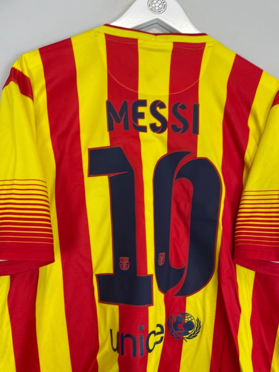 2013/14 BARCELONA MESSI 10 AWAY SHIRT (XL) NIKE - Cult Kits - XL - Buy Vintage Football Shirts, Authentic Retro Football Shirts For Sale, Classic Football Shirts & Soccer Jersey