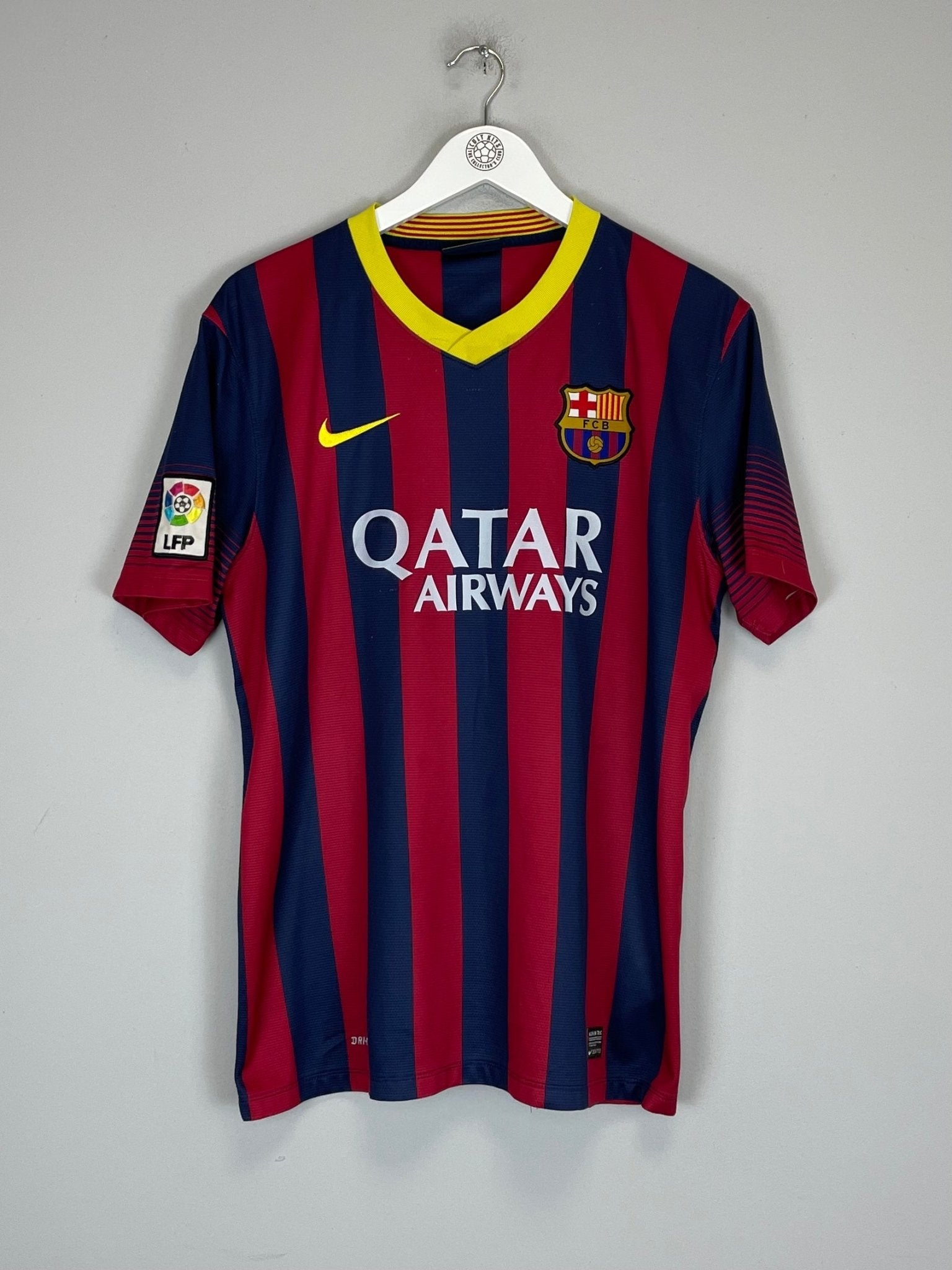 Shop 2013/14 BARCELONA MESSI #10 HOME SHIRT (L) NIKE, classic football shirts, vintage football shirts & retro soccer jerseys at Cult Kits