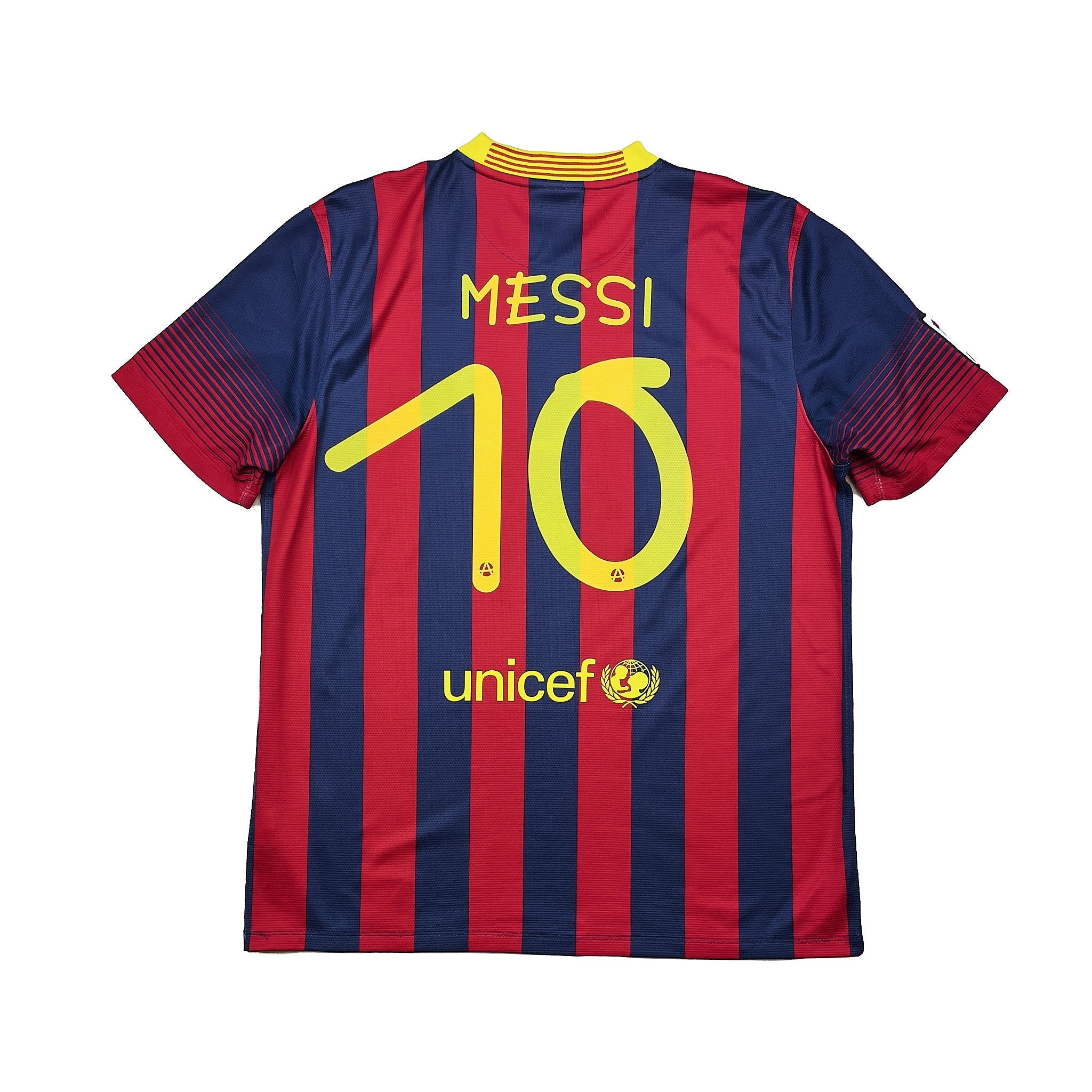 Buy 2013/14 Barcelona Messi 10 Home Shirt (L) Nike ~ Free worldwide shipping ~ Authentic Vintage Football Shirts from Cult Kits