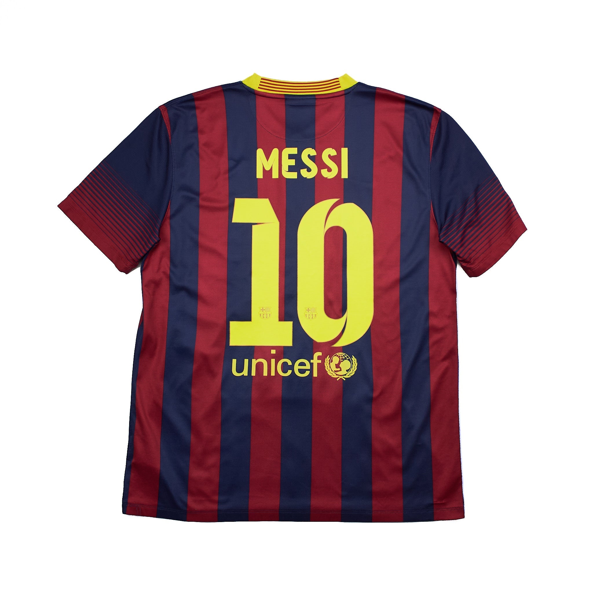 Buy 2013/14 Barcelona Messi 10 Home Shirt (L) Nike ~ Free worldwide shipping ~ Authentic Vintage Football Shirts from Cult Kits