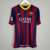 Shop 2013/14 BARCELONA MESSI #10 HOME SHIRT (M) NIKE, classic football shirts, vintage football shirts & retro soccer jerseys at Cult Kits