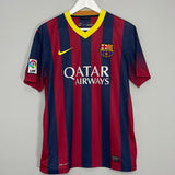 Shop 2013/14 BARCELONA MESSI #10 HOME SHIRT (M) NIKE, classic football shirts, vintage football shirts & retro soccer jerseys at Cult Kits