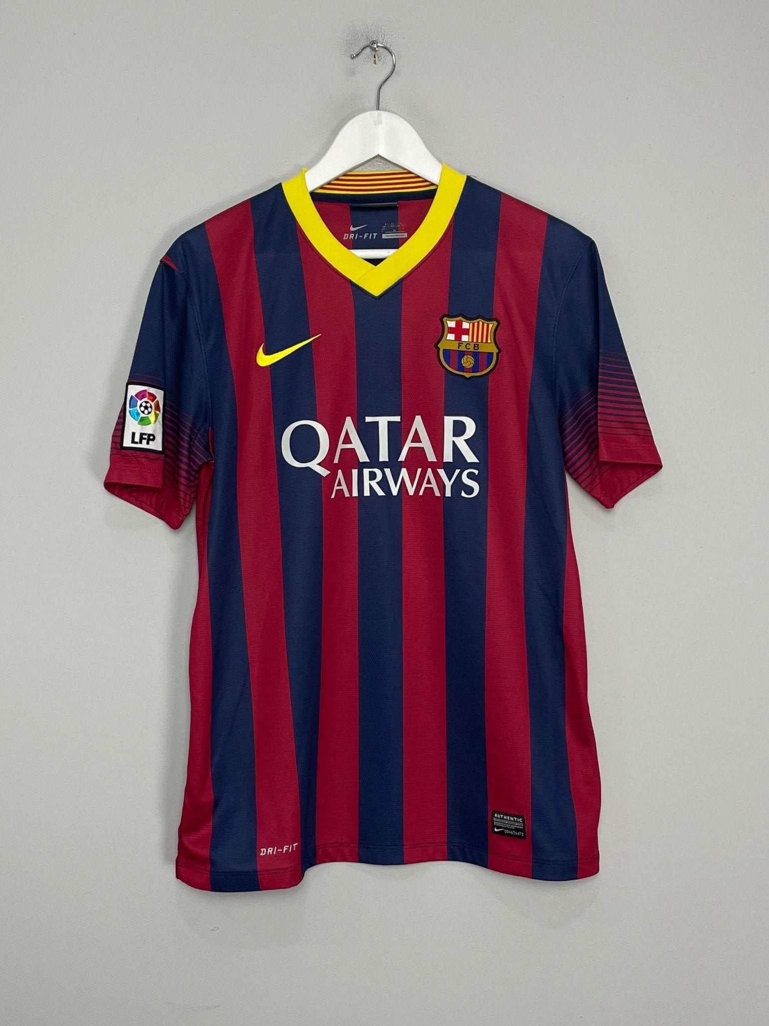 Shop 2013/14 BARCELONA MESSI #10 HOME SHIRT (M) NIKE, classic football shirts, vintage football shirts & retro soccer jerseys at Cult Kits
