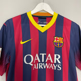 Shop 2013/14 BARCELONA MESSI #10 HOME SHIRT (M) NIKE, classic football shirts, vintage football shirts & retro soccer jerseys at Cult Kits