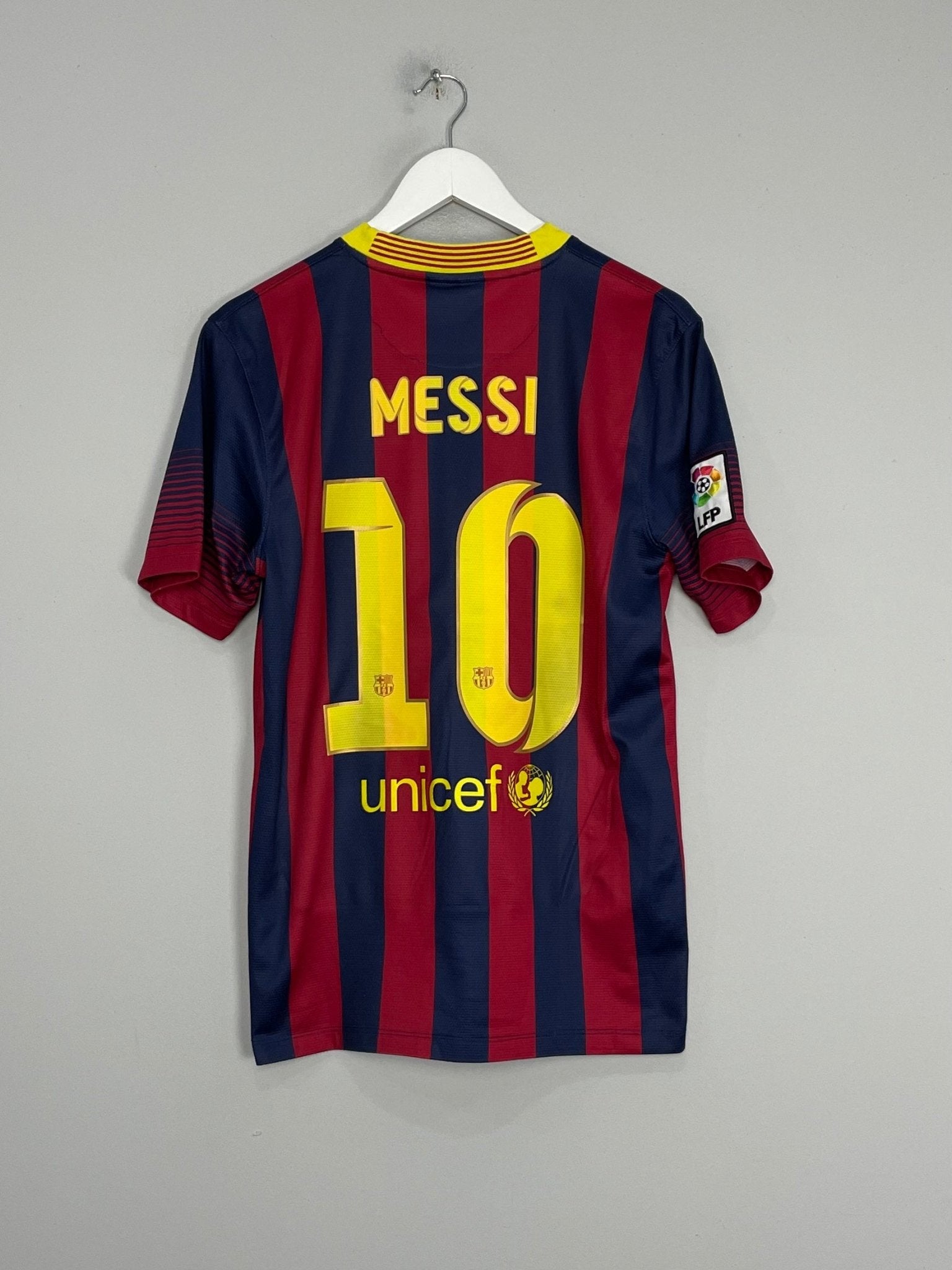 Shop 2013/14 BARCELONA MESSI #10 HOME SHIRT (S) NIKE, classic football shirts, vintage football shirts & retro soccer jerseys at Cult Kits