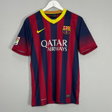 Shop 2013/14 BARCELONA MESSI #10 HOME SHIRT (S) NIKE, classic football shirts, vintage football shirts & retro soccer jerseys at Cult Kits