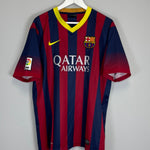Shop 2013/14 BARCELONA MESSI #10 HOME SHIRT (XL) NIKE, classic football shirts, vintage football shirts & retro soccer jerseys at Cult Kits