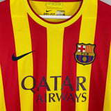 Shop 2013/14 BARCELONA MESSI #10 L/S AWAY SHIRT (L) NIKE, classic football shirts, vintage football shirts & retro soccer jerseys at Cult Kits