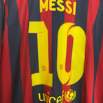 Shop 2013/14 BARCELONA MESSI #10 L/S HOME SHIRT (XL) NIKE, classic football shirts, vintage football shirts & retro soccer jerseys at Cult Kits