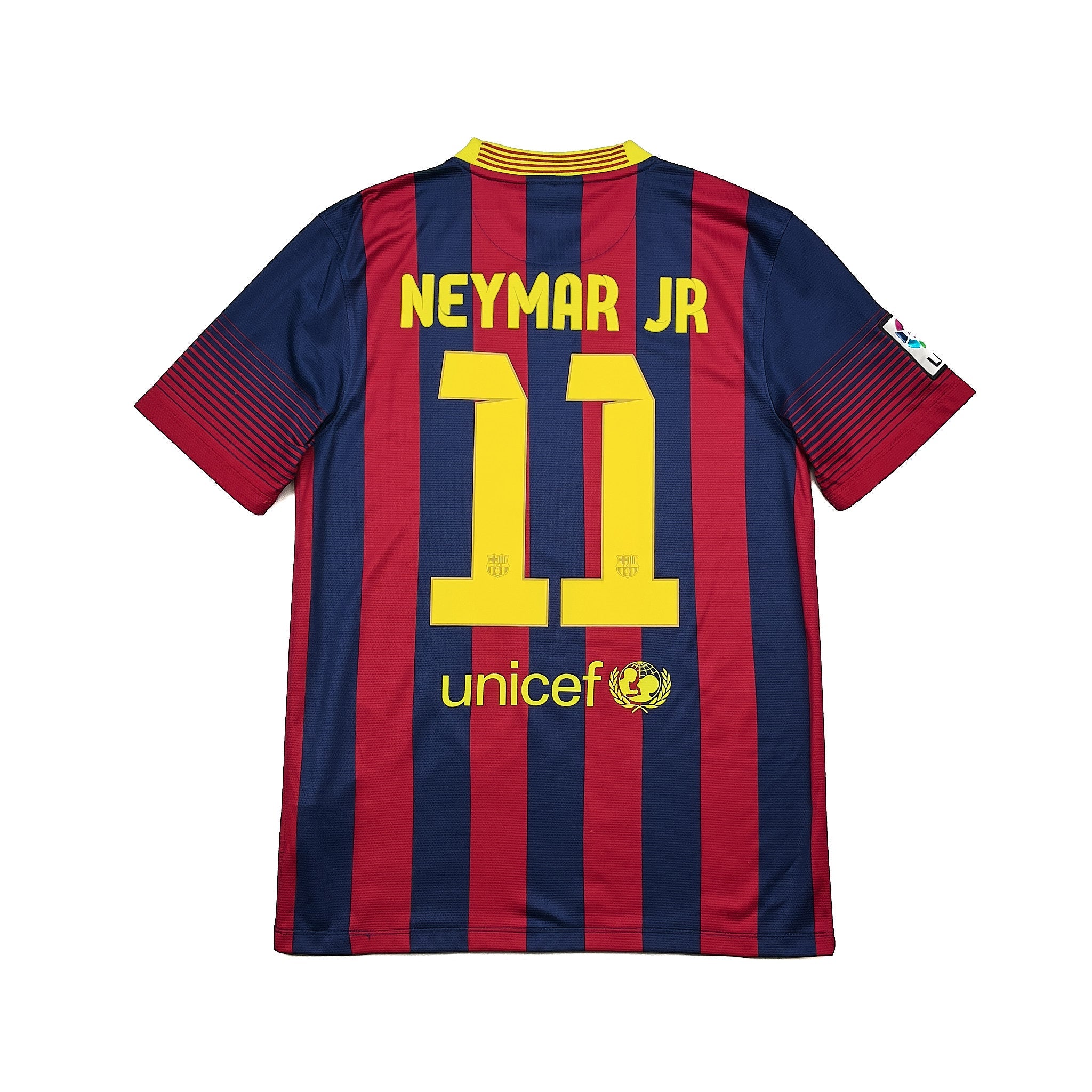 Buy 2013/14 Barcelona Neymar JR 11 Home Shirt (S) Nike ~ Free worldwide shipping available ~ Authentic Vintage Football Shirts from Cult Kits