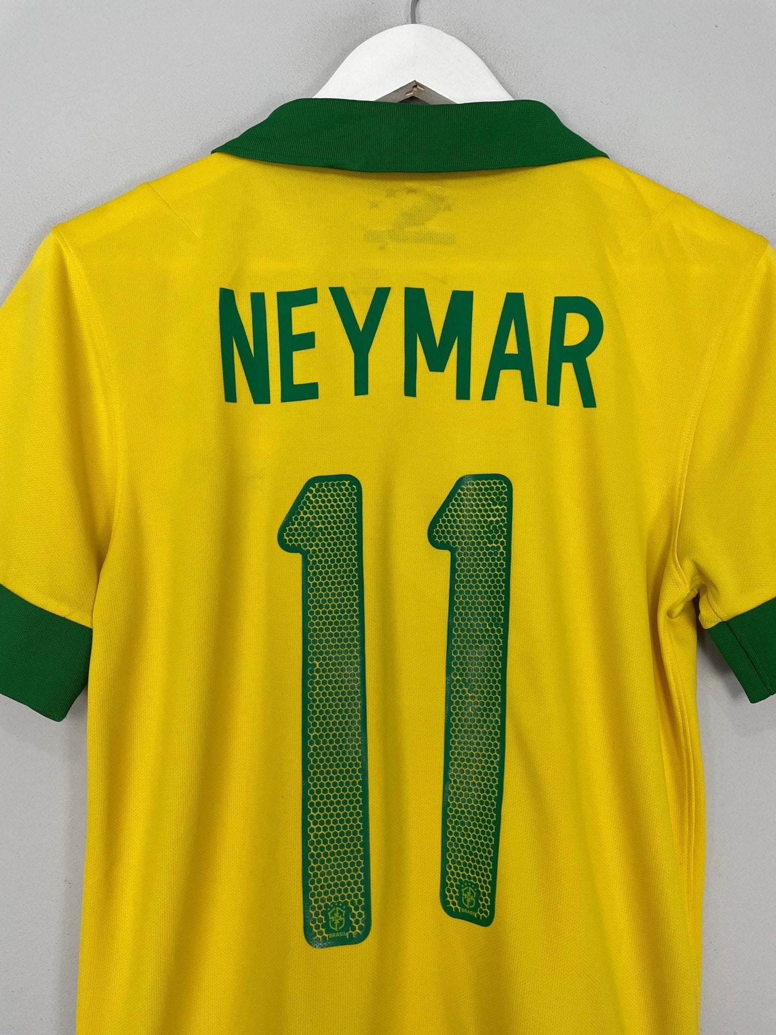 Shop 2013/14 BRAZIL NEYMAR JR #11 HOME SHIRT (S) NIKE, classic football shirts, vintage football shirts & retro soccer jerseys at Cult Kits