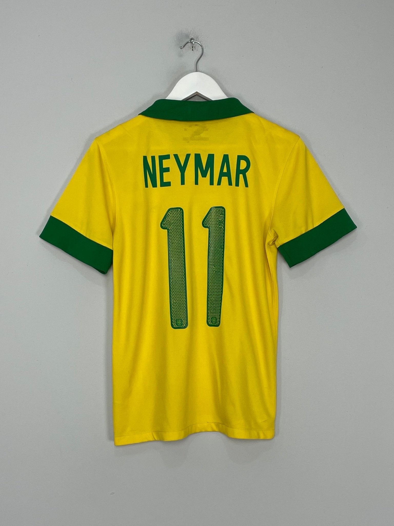 Shop 2013/14 BRAZIL NEYMAR JR #11 HOME SHIRT (S) NIKE, classic football shirts, vintage football shirts & retro soccer jerseys at Cult Kits